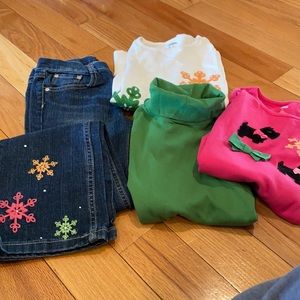 Gymboree lot jeans and 3 shirts size 9